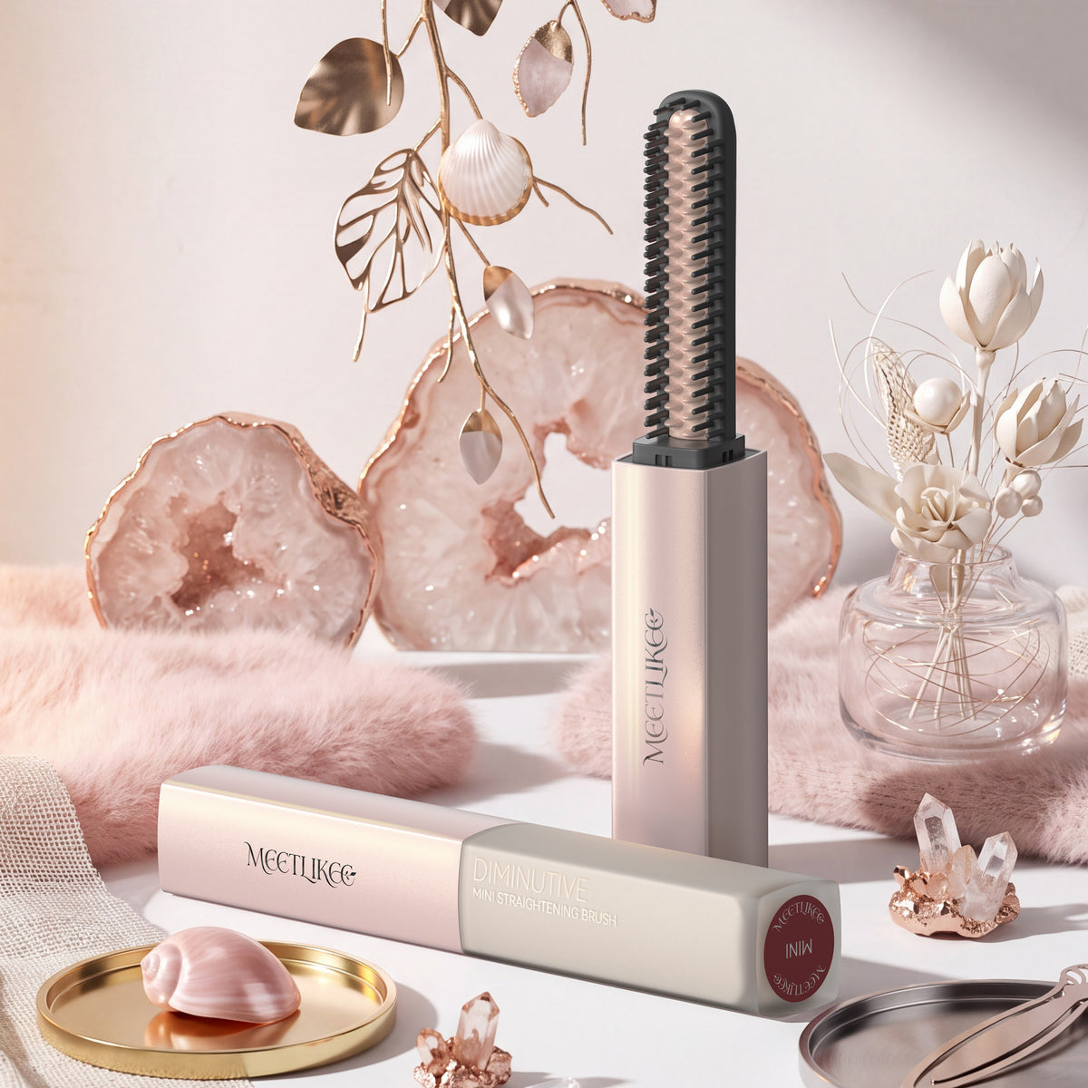Mini Straightening Brush - Pink