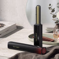Mini Hair Straightener Brush Lipstick Style - Black