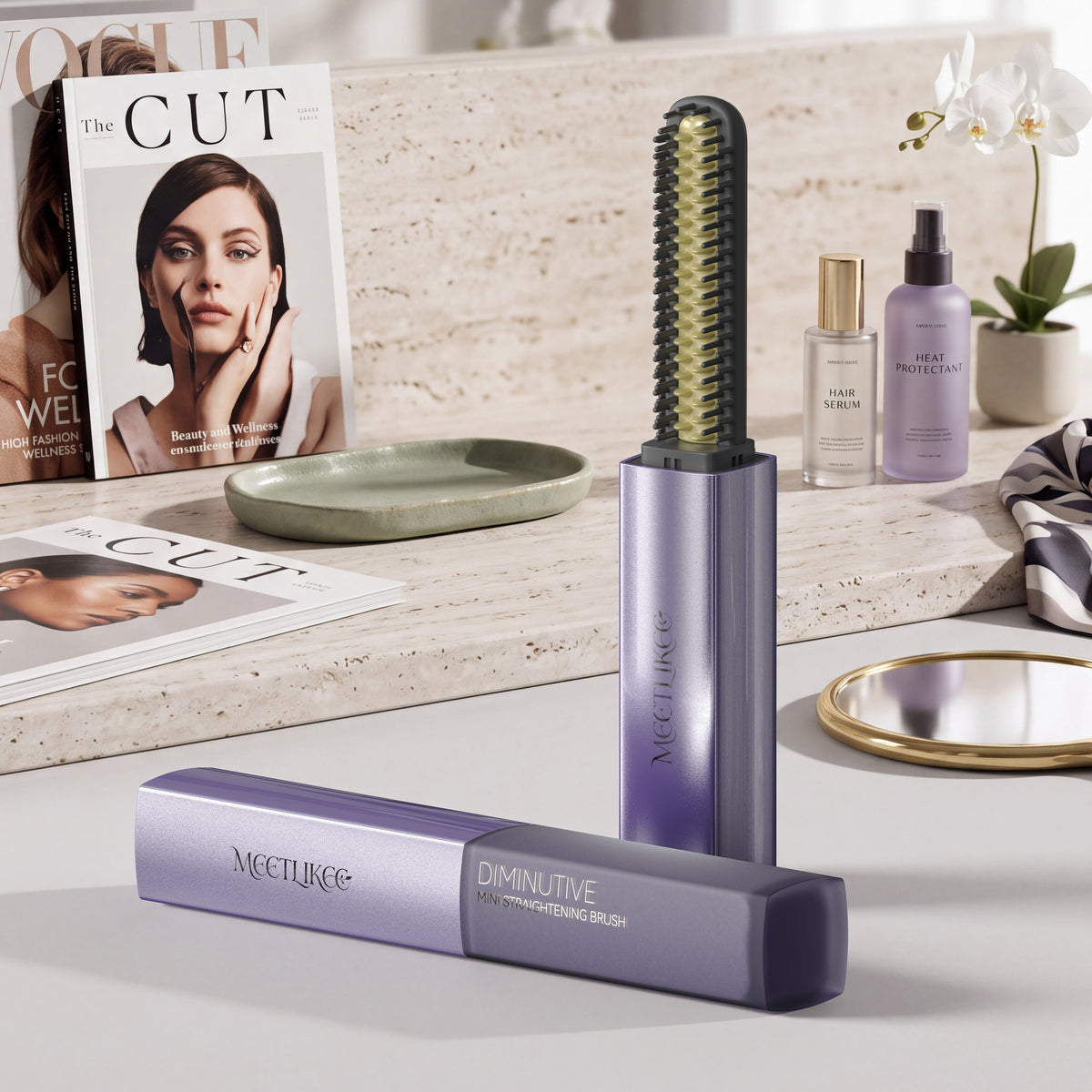 Mini Straightening Brush - Violet